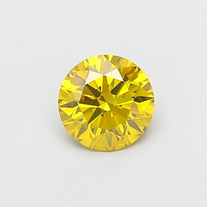 1.03 Ct. Fancy Vivid  Yellow Round Lab Grown Diamond