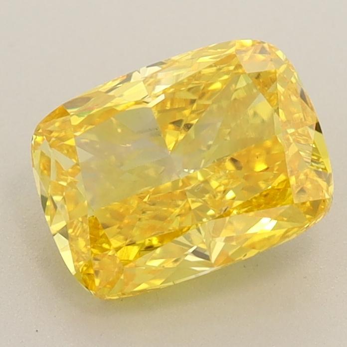 1.50 Ct. Fancy Vivid Yellow Cushion Lab Grown Diamond