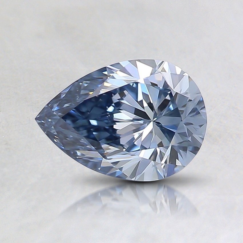 0.66 Ct. Fancy Vivid Blue Pear Lab Grown Diamond