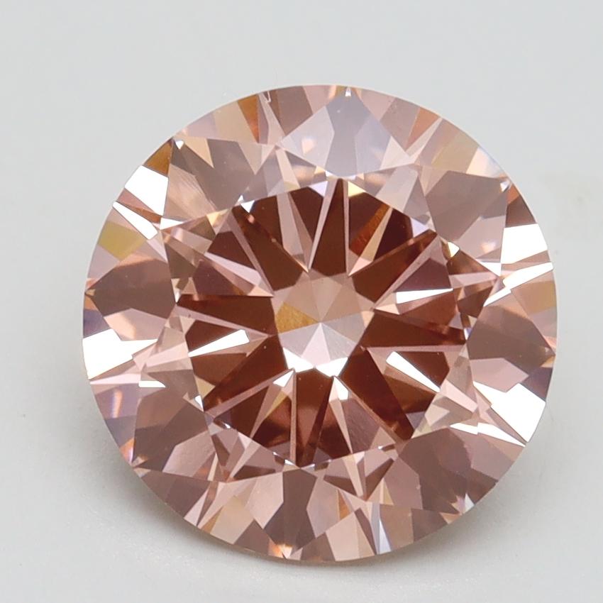 3.01 Ct. Fancy Intense Pink Round Lab Grown Diamond