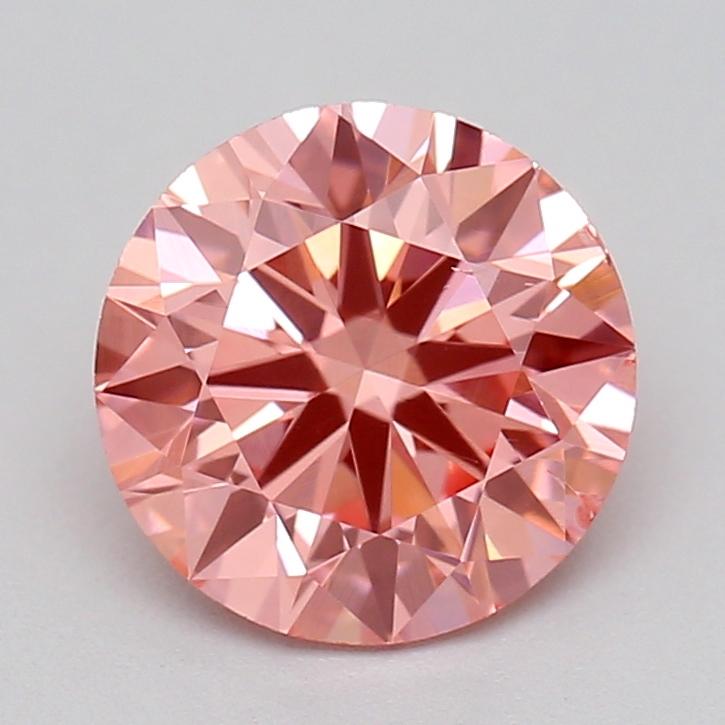 0.91 Ct. Fancy Intense Pink Round Lab Grown Diamond