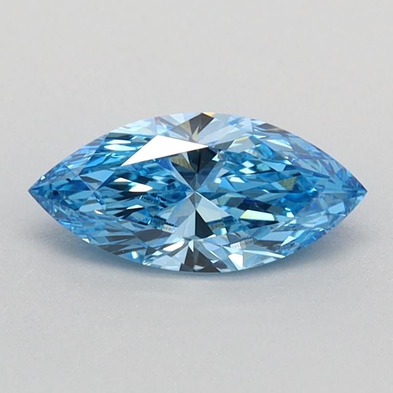 0.46 Ct. Fancy Vivid Blue Marquise Lab Grown Diamond