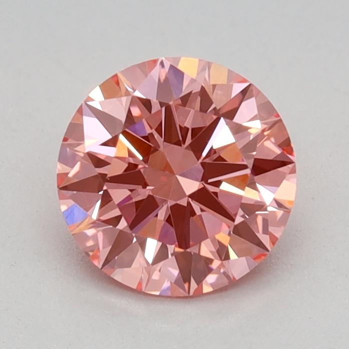 0.66 Ct. Fancy Vivid Pink Round Lab Grown Diamond