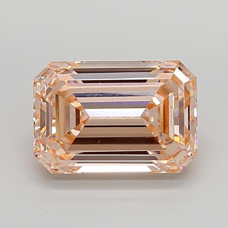 3.07 Ct. Fancy Intense  Orange Emerald Lab Grown Diamond