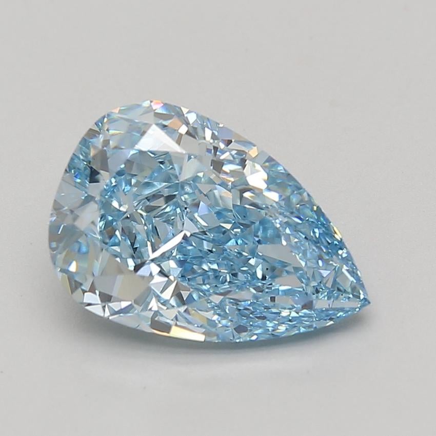 4.08 Ct. Fancy Vivid Blue Pear Lab Grown Diamond
