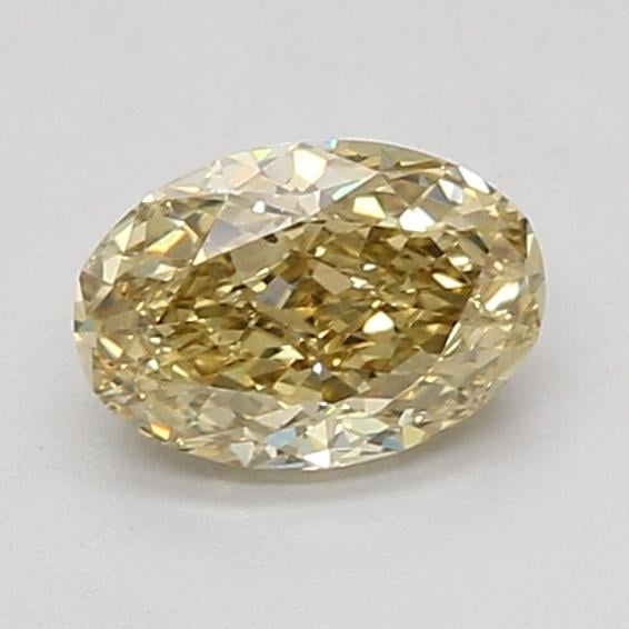 0.94 Ct. Fancy Intense Yellow Oval Lab Grown Diamond