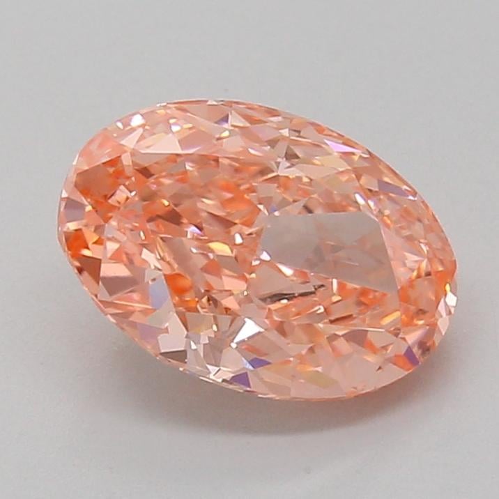 2.56 Ct. Fancy Vivid Pink Oval Lab Grown Diamond