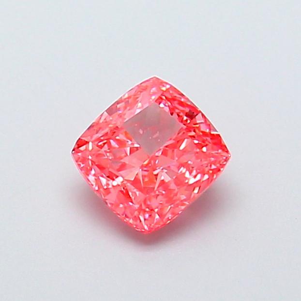 1.01 Ct. Fancy Vivid Pink Cushion Lab Grown Diamond