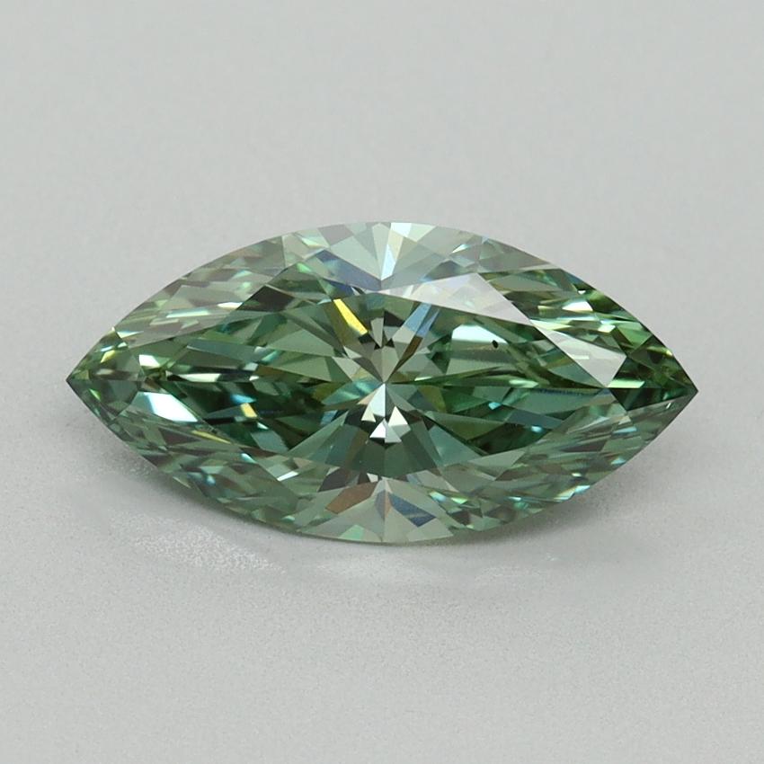 1.62 Ct. Fancy Vivid Green Marquise Lab Grown Diamond