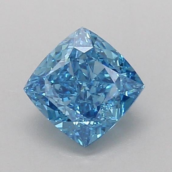 1.01 Ct. Fancy Vivid Blue Cushion Lab Grown Diamond
