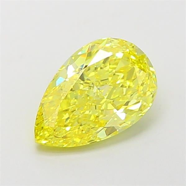 1.24 Ct. Fancy Vivid  Yellow Pear Lab Grown Diamond