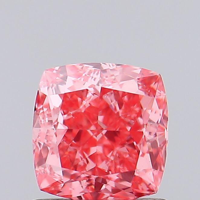 0.97 Ct. Fancy Vivid Pink Cushion Lab Grown Diamond