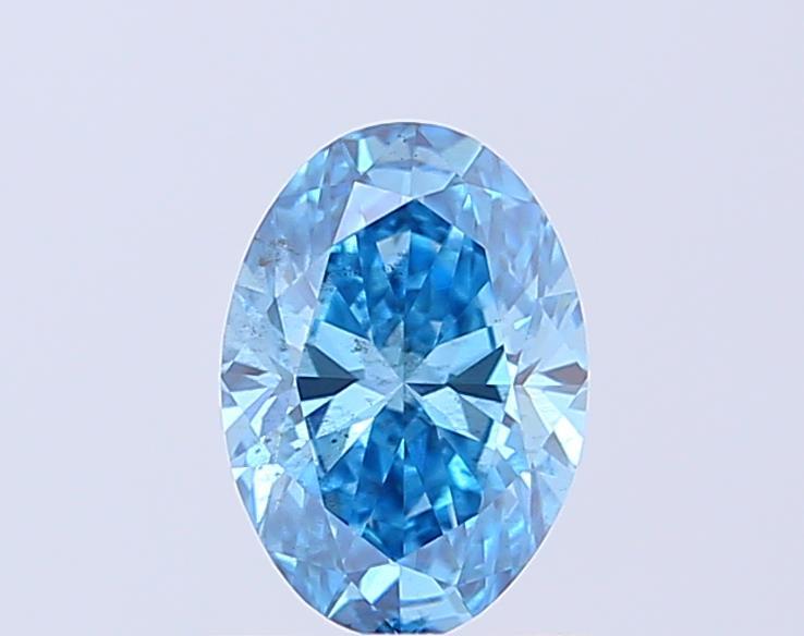 1.26 Ct. Fancy Vivid Blue Oval Lab Grown Diamond
