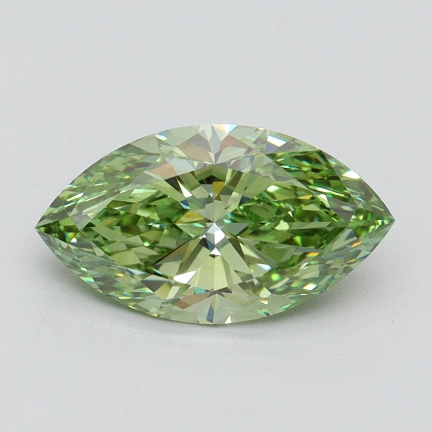 1.51 Ct. Fancy Vivid Green Marquise Lab Grown Diamond