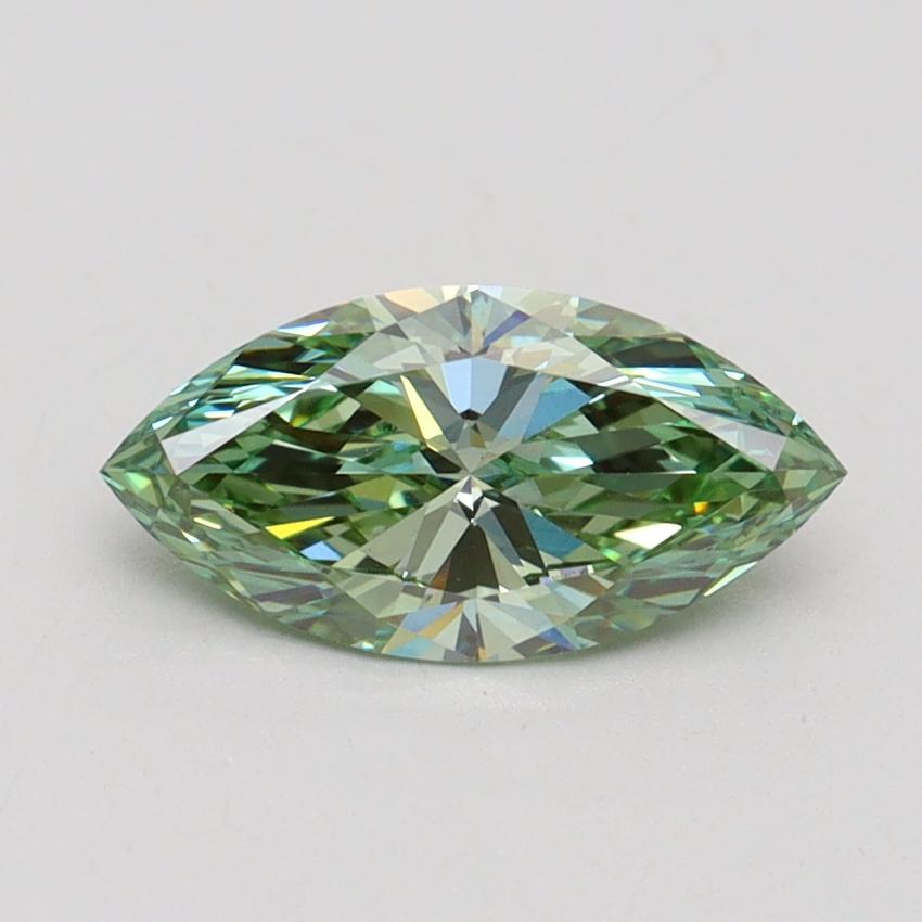 1.08 Ct. Fancy Vivid Green Marquise Lab Grown Diamond