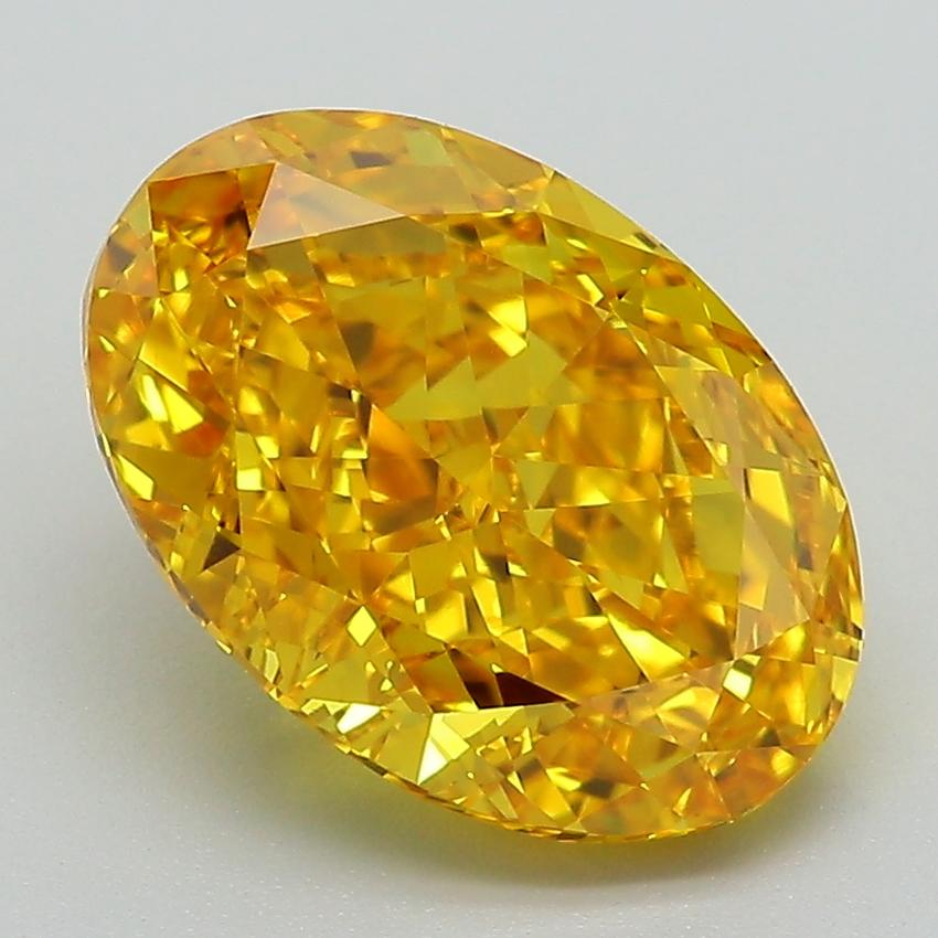 4.01 Ct. Fancy Vivid Yellow Oval Lab Grown Diamond