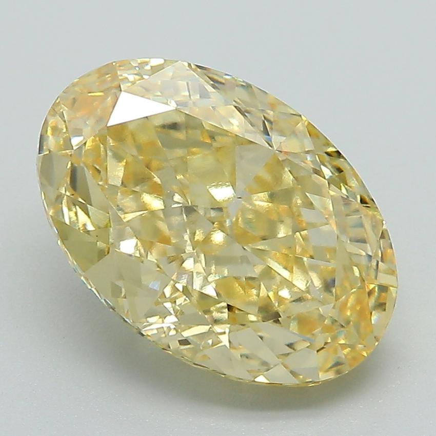 4.67 Ct. Fancy Vivid Yellow Oval Lab Grown Diamond