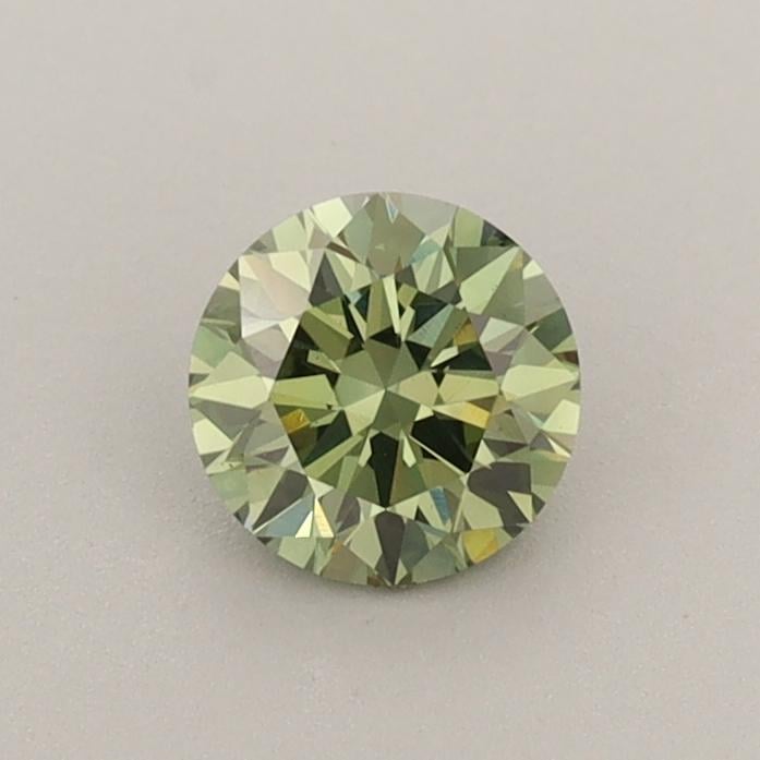 0.50 Ct. Fancy Vivid  Green Round Lab Grown Diamond