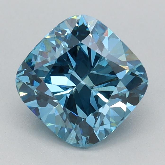 1.00 Ct. Fancy Vivid Blue Cushion Lab Grown Diamond