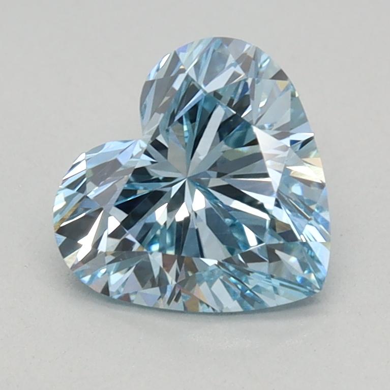 0.92 Ct. Fancy Intense Blue Heart Lab Grown Diamond