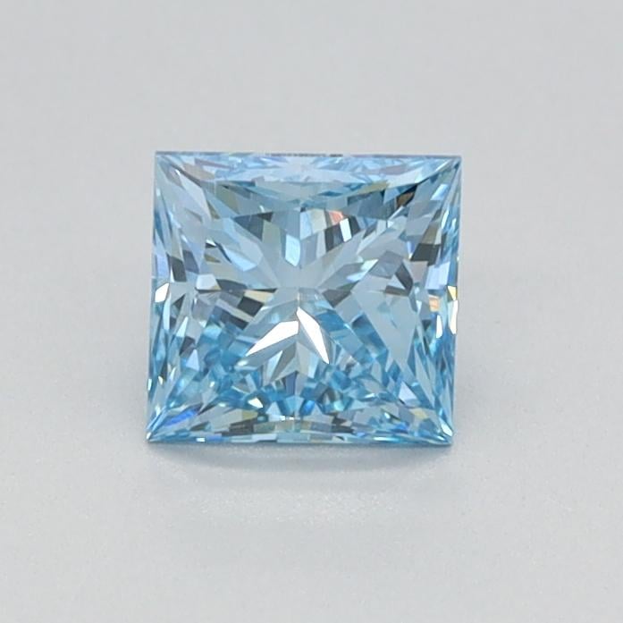 0.52 Ct. Fancy Vivid Blue Princess Lab Grown Diamond