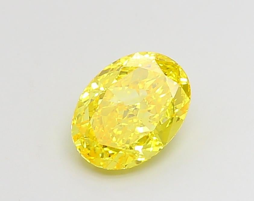 1.6 Ct. Fancy Vivid Yellow Oval Lab Grown Diamond