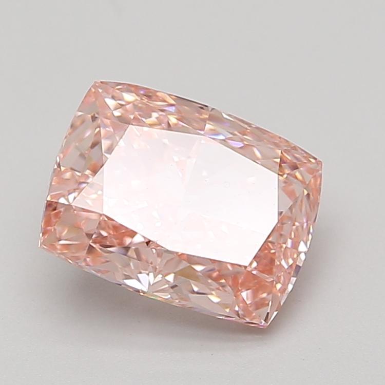 3.08 Ct. Fancy Vivid Pink Cushion Lab Grown Diamond