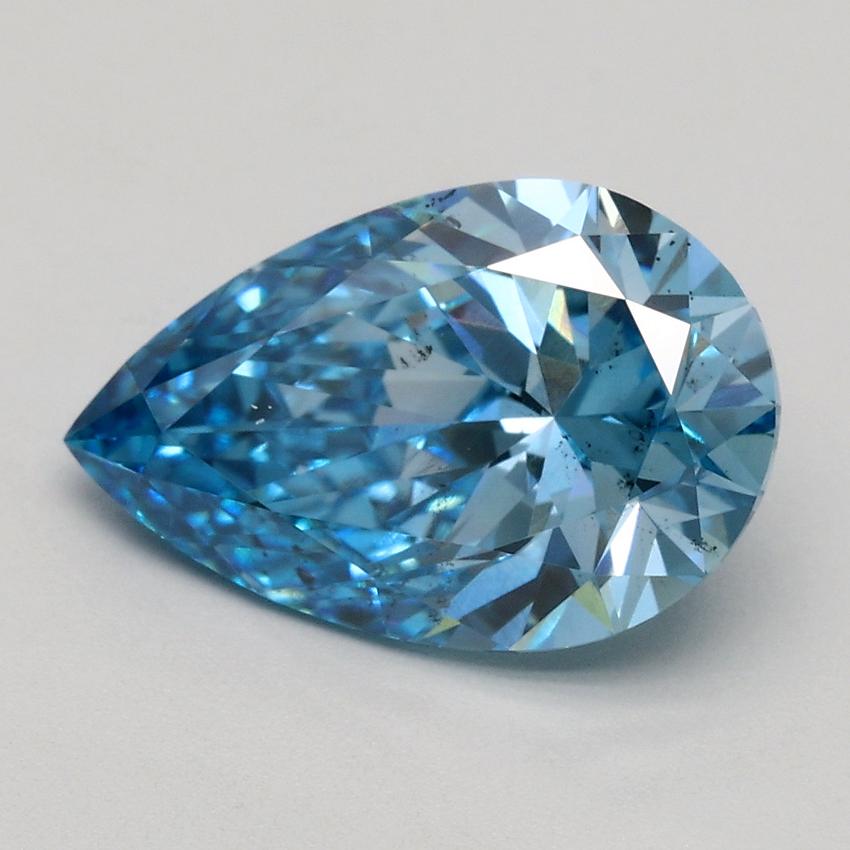 2.06 Ct. Fancy Vivid Blue Pear Lab Grown Diamond
