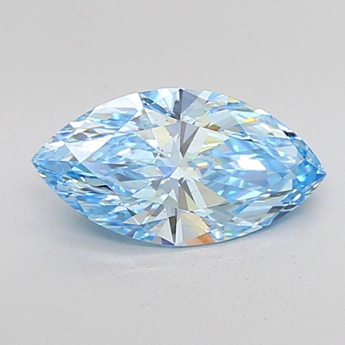 2.00 Ct. Fancy Vivid Blue Marquise Lab Grown Diamond