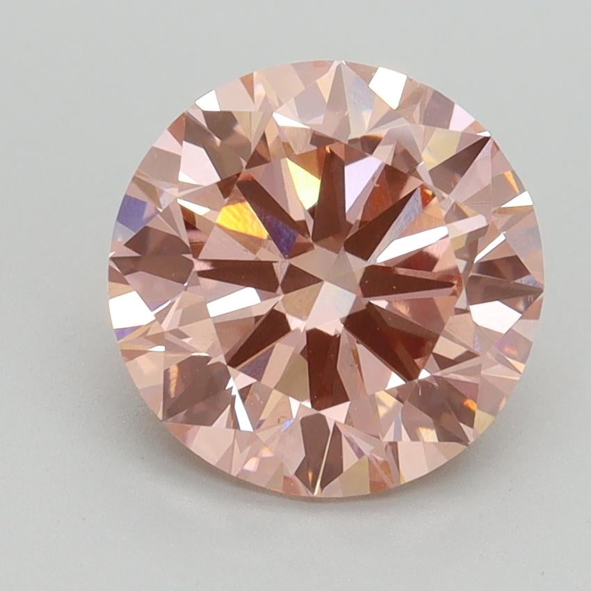 2.80 Ct. Fancy Intense Pink Round Lab Grown Diamond