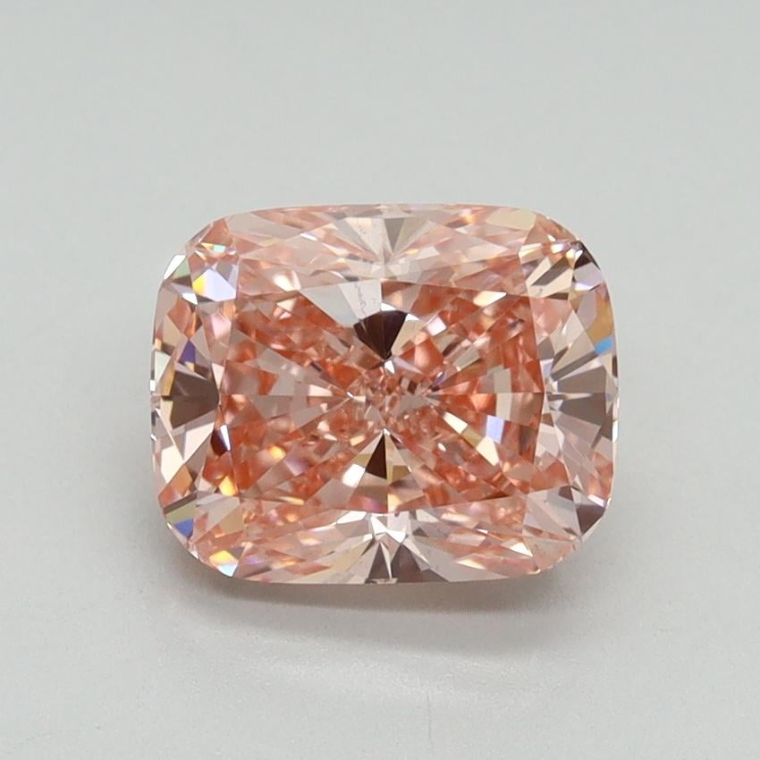 2.04 Ct. Fancy Vivid Pink Cushion Lab Grown Diamond