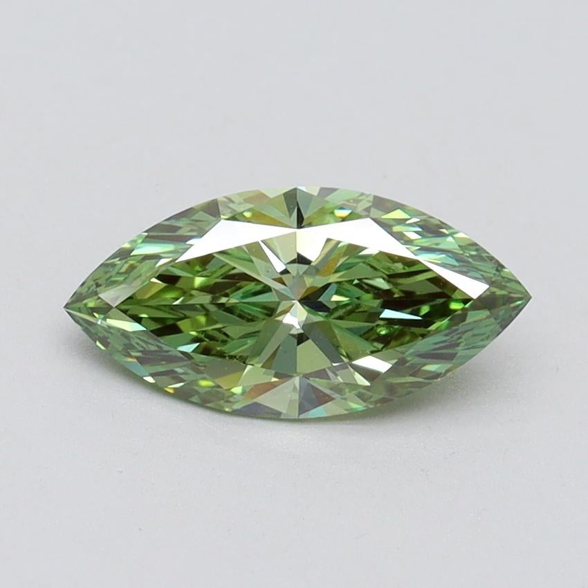 1.00 Ct. Fancy Vivid Green Marquise Lab Grown Diamond