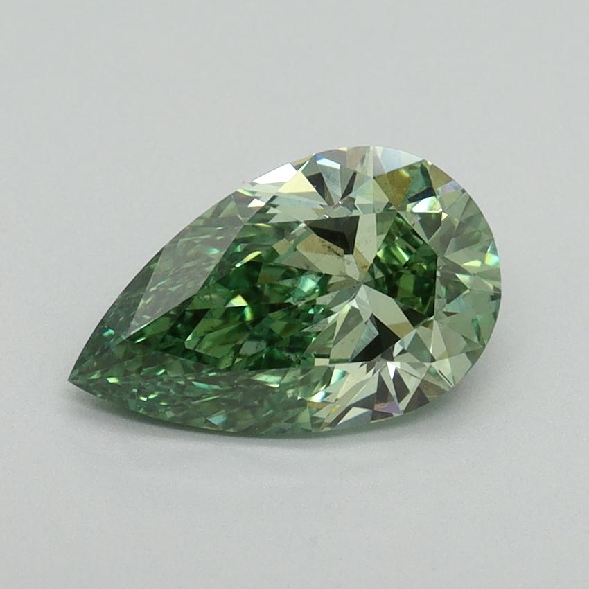 1.50 Ct. Fancy Vivid Green Pear Lab Grown Diamond