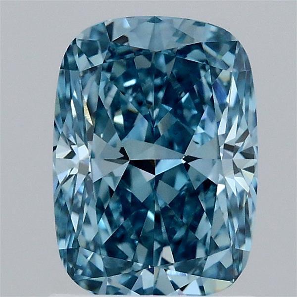 1.56 Ct. Fancy Vivid  Blue Cushion Lab Grown Diamond