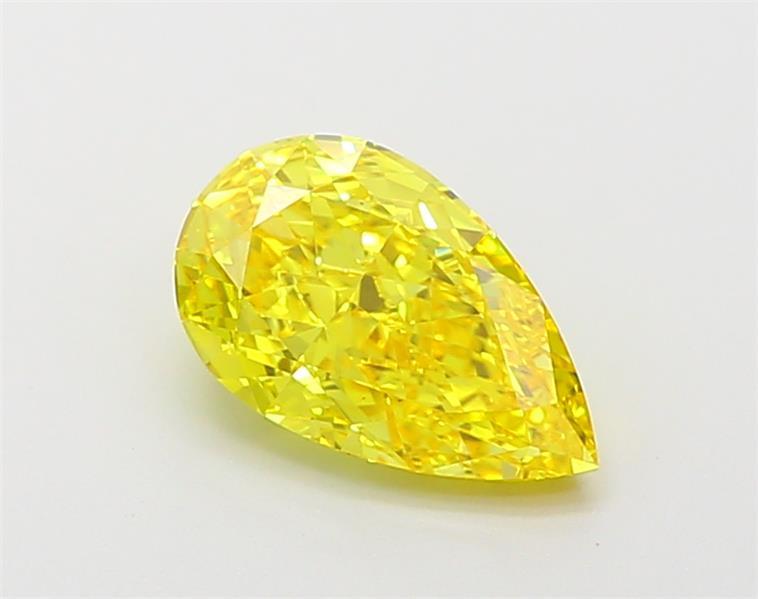 1.56 Ct. Fancy Vivid Yellow Pear Lab Grown Diamond