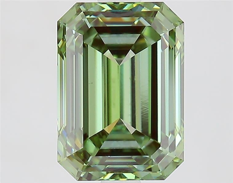 2.65 Ct. Fancy Vivid  Green Emerald Lab Grown Diamond