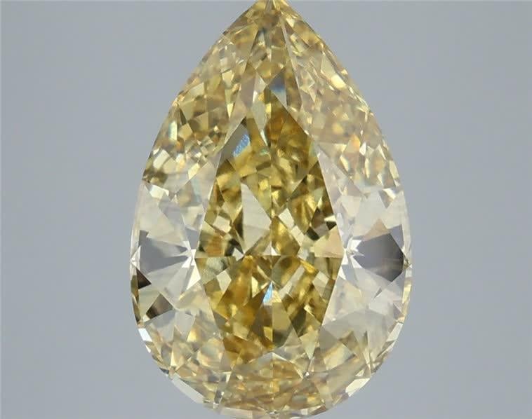 5.09 Ct. Fancy Intense Yellow Pear Lab Grown Diamond