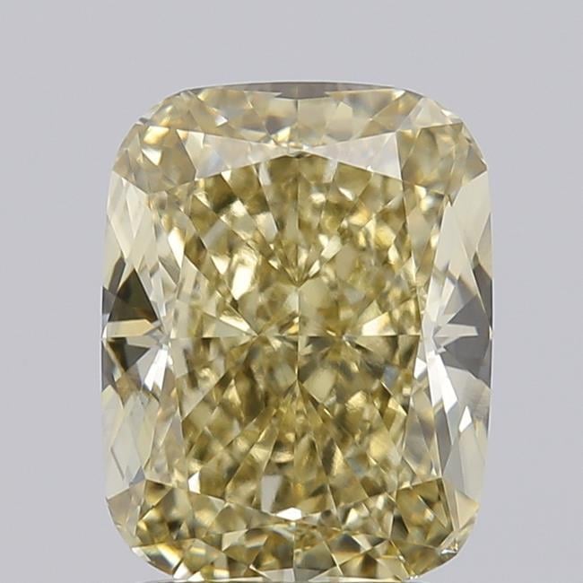 2.51 Ct. Fancy Intense Yellow Cushion Lab Grown Diamond