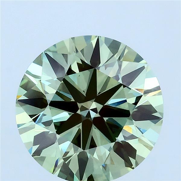 3.22 Ct. Fancy Vivid Green Round Lab Grown Diamond