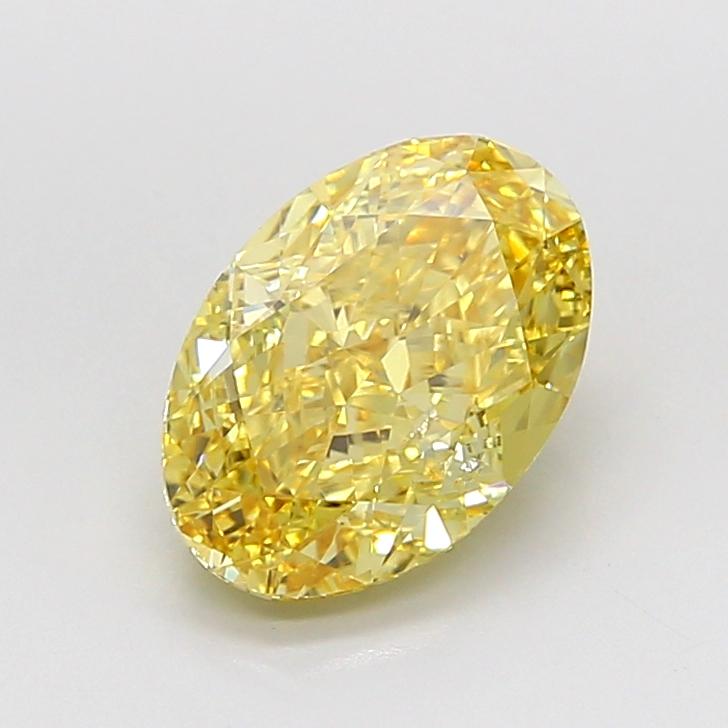 3.04 Ct. Fancy Intense Yellow Oval Lab Grown Diamond