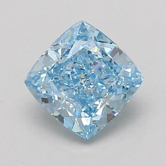 1.01 Ct. Fancy Vivid Blue Cushion Lab Grown Diamond