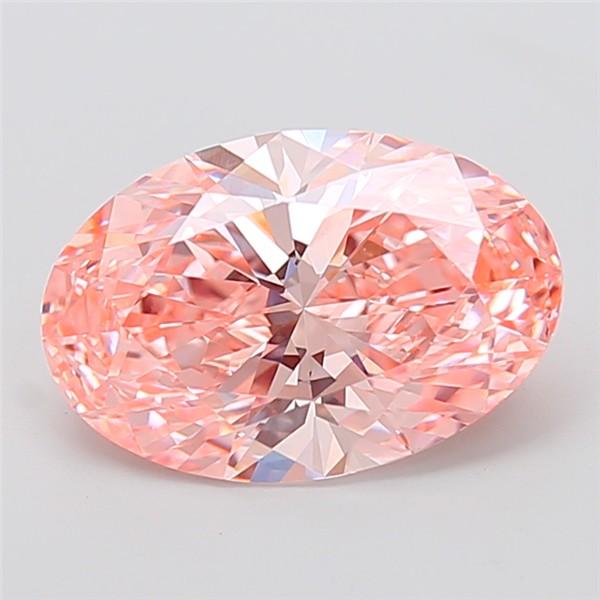 4.02 Ct. Fancy Vivid Pink Oval Lab Grown Diamond