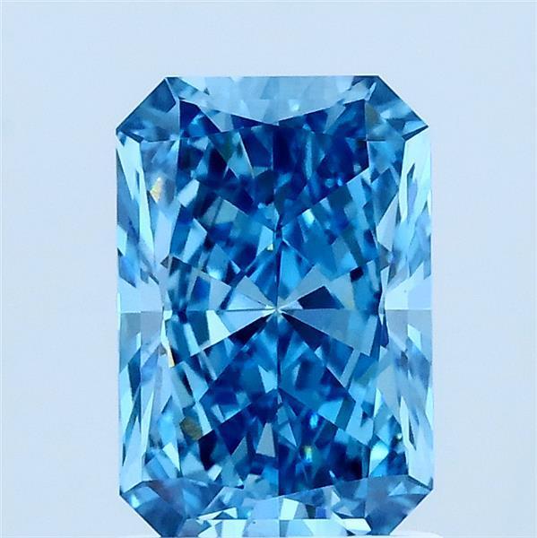 1.53 Ct. Fancy Vivid Blue Radiant Lab Grown Diamond
