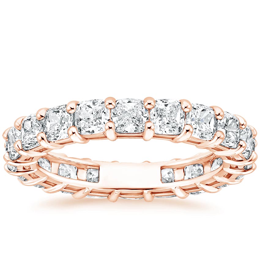Cushion Eternity Diamond Ring (3 ct. tw.) in 14K Rose Gold