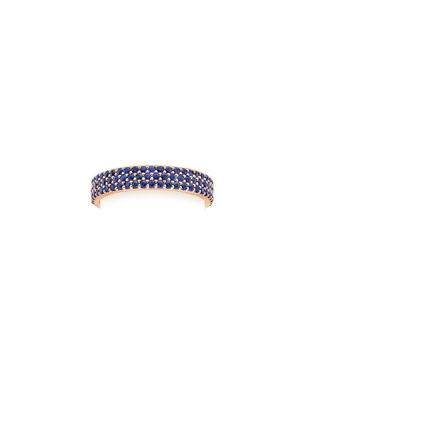 Ballad Multi Row Sapphire Ring in 14K Rose Gold
