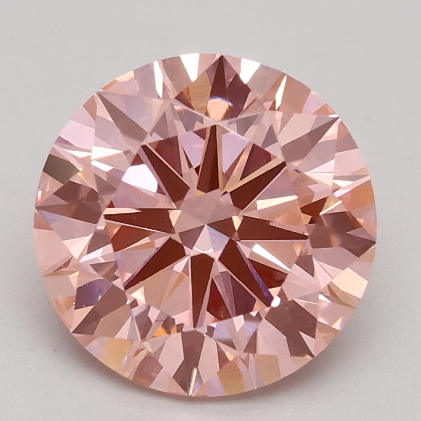 2.20 Ct. Fancy Intense Pink Round Lab Grown Diamond