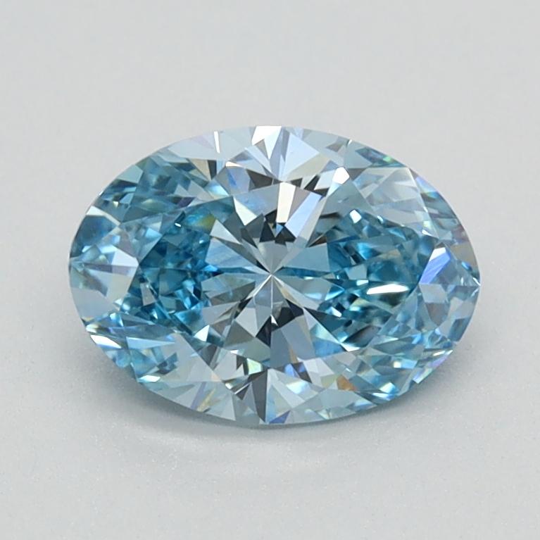 0.84 Ct. Fancy Vivid Blue Oval Lab Grown Diamond
