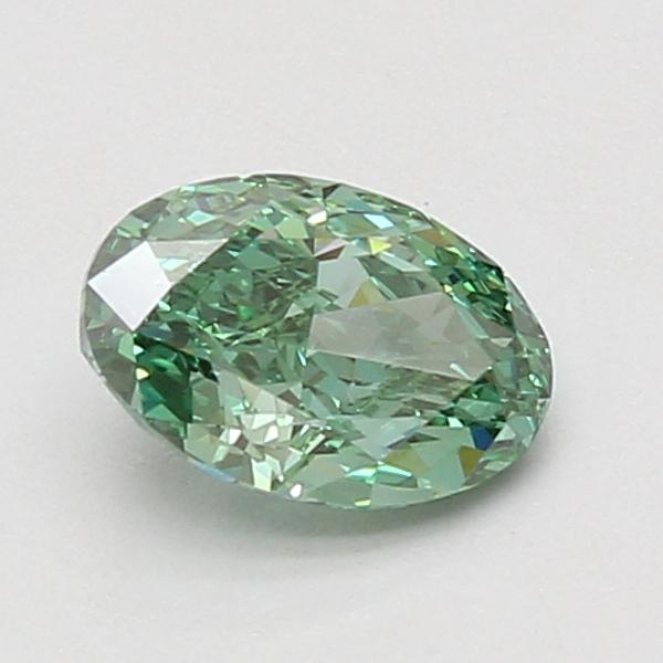 1.05 Ct. Fancy Vivid Green Oval Lab Grown Diamond
