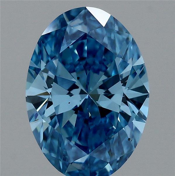 1.49 Ct. Fancy Vivid Blue Oval Lab Grown Diamond