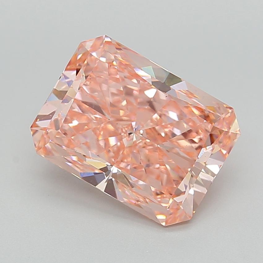 5.00 Ct. Fancy Vivid  Pink Radiant Lab Grown Diamond
